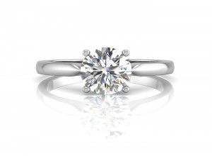 18ct White Gold Single Stone Diamond Engagement Ring J VS 0.40 Carats