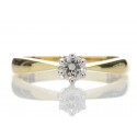 18ct Yellow Gold Round Brilliant Cut Diamond Engagement Ring H SI 0.25 Carats