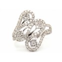 18ct White Gold Fancy Cluster Diamond Ring 1.15 Carats
