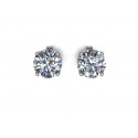 9ct White Gold Diamond Stud Solitaire Earrings D SI 0.10 Carats