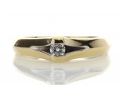 18ct Yellow Gold Channel Set Diamond Engagement Ring 0.10 Carats