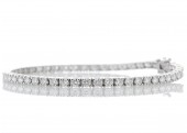 18ct White Gold Tennis Diamond Bracelet 7.10 Carats