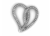 9ct White Gold Diamond Heart Shaped Pendant 0.03 Carats