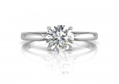 18ct White Gold Single Stone Diamond Engagement Ring D SI 0.20 Carats