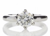 Platinum Single Stone Engagement Diamond Ring 1.00 Carats