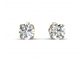 9ct Yellow Gold Diamond Stud Earrings F VS 0.10 Carats