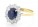 18ct Yellow Gold Oval Cluster Diamond And Sapphire Ring 0.92 Carats