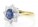 18ct Yellow Gold Oval Cluster Diamond And Sapphire Ring 0.96 Carats