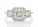 18ct White Gold Single Stone Princess Cut With Stone Set Shoulders Diamond Ring 2.11 Carats
