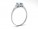 9ct White Gold Diamond & Emerald Cut Blue Topaz Shoulder Set Engagement Ring