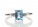 Blue Topaz Diamond Ring 0.02 Carats 9 carat White Gold