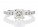 18ct White Gold Single Stone Diamond Ring With Stone Set Shoulders 1.97 Carats