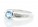 9ct White Gold Channel Set Semi Eternity Diamond Blue Topaz Ring 0.10 Carats