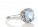 9ct White Gold Ladies Certified Diamond & Blue Topaz Engagement Ring 0.10 Carats