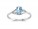9ct White Gold Diamond And Blue Topaz Twist Ring 0.01 Carats