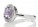 9ct White Gold Diamond and Amethyst Cluster Set Ring