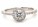 18ct White Gold Halo Set Engagement Diamond Ring With Diamond Set Shoulders