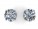 9ct White Gold Diamond Solitaire Stud Earrings D VS1 Triple X 0.20 Carats