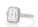 18ct White Gold Single Stone Emerald Cut Diamond Ring 2.03 Carats