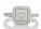 18ct White Gold Asscher Cut Centre Diamond  Halo Diamond Ring 2.09 Carats