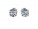 9ct White Gold Diamond Solitaire Stud Earrings D VS1 Triple X 0.06 Carats