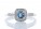 Diamond 9ct White Gold Blue topaz Ring 0.22 carats agi G SI