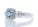 Diamond 9ct White Gold Blue topaz Ring 0.22 carats agi G SI